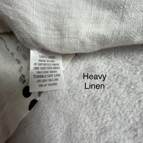 M Square Womens Tunic Top Linen Long Sleeve Button Down Asymmetric Dots One Size - Picture 6 of 10